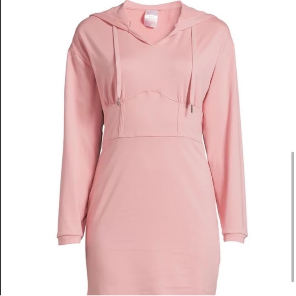 Blush pink corset hoodie dress - Picture 2 of 4
